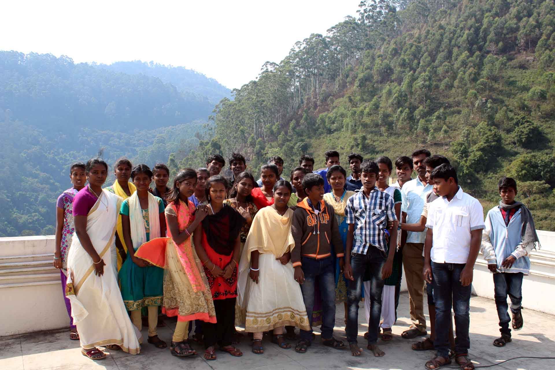 Juliyes with students